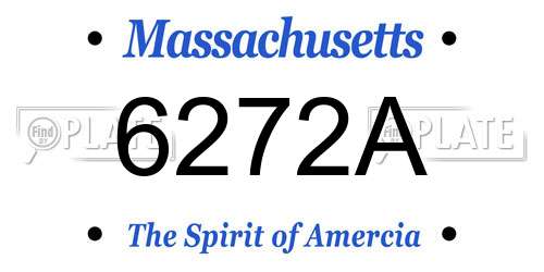 6272A Massachusetts License Plate