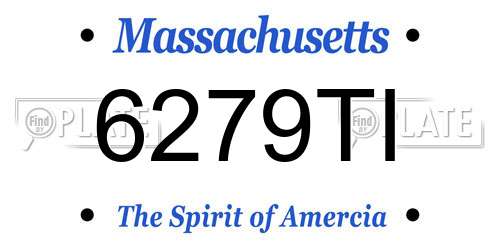6279TI Massachusetts License Plate