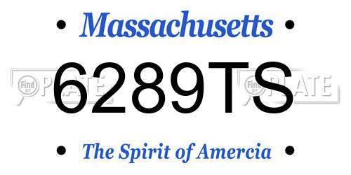 6289TS Massachusetts License Plate