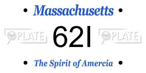 62I Massachusetts License Plate