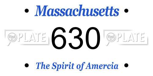 630 Massachusetts License Plate