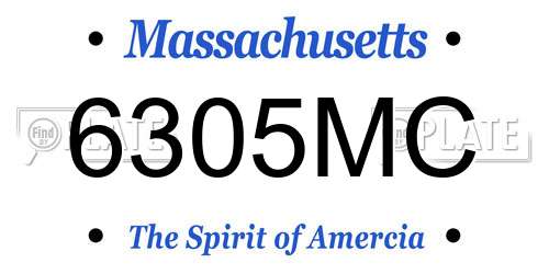 6305MC Massachusetts License Plate
