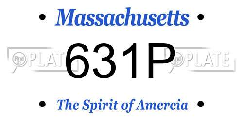 631P Massachusetts License Plate