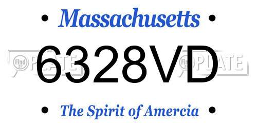 6328VD Massachusetts License Plate