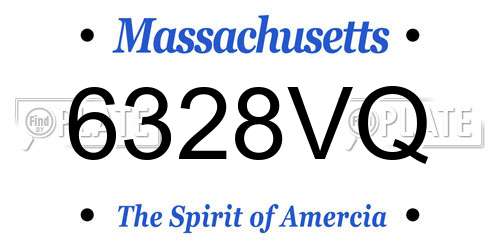 6328VQ Massachusetts License Plate