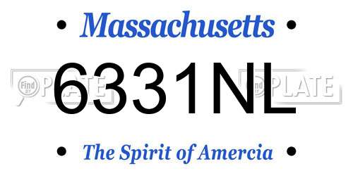 6331NL Massachusetts License Plate