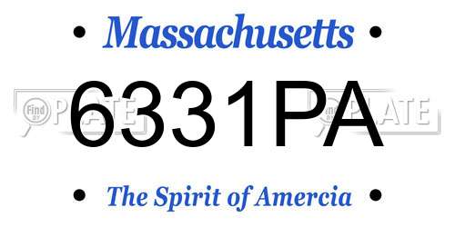 6331PA Massachusetts License Plate