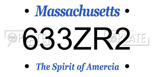 633ZR2 Massachusetts License Plate