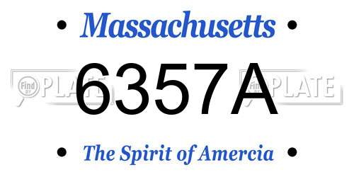 6357A Massachusetts License Plate