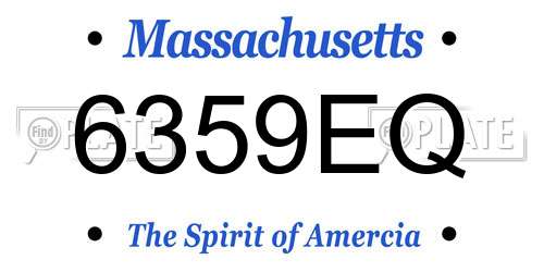 6359EQ Massachusetts License Plate