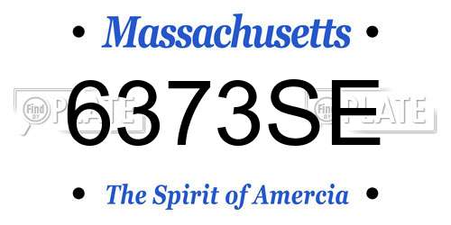 6373SE Massachusetts License Plate