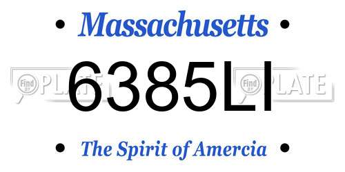 6385LI Massachusetts License Plate