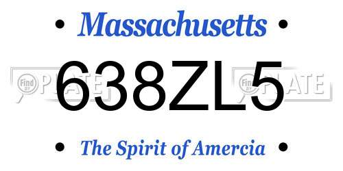 638ZL5 Massachusetts License Plate