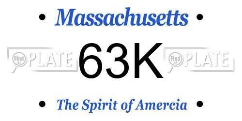 63K Massachusetts License Plate
