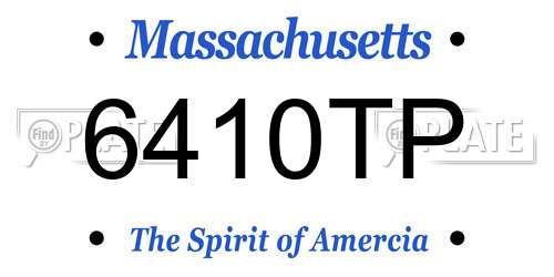 6410TP Massachusetts License Plate