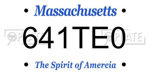641TE0 Massachusetts License Plate
