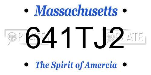 641TJ2 Massachusetts License Plate