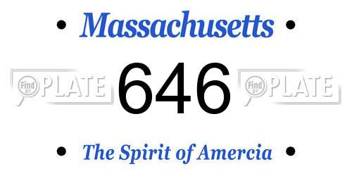 646 Massachusetts License Plate