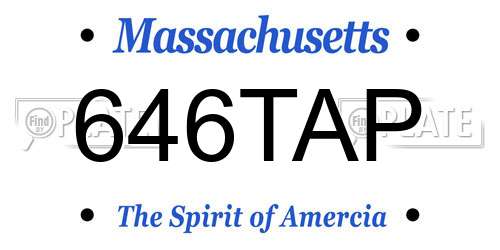 646TAP Massachusetts License Plate