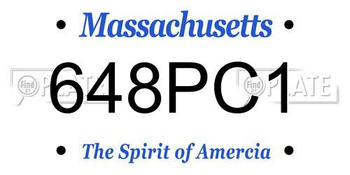 648PC1 Massachusetts License Plate