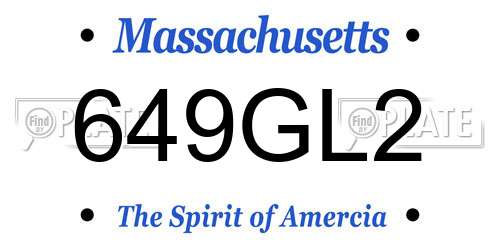 649GL2 Massachusetts License Plate
