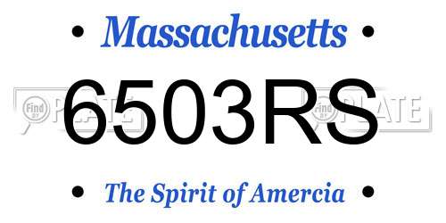 6503RS Massachusetts License Plate