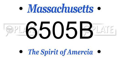 6505B Massachusetts License Plate