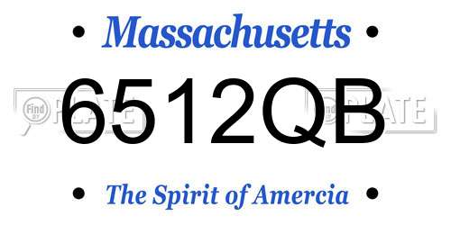 6512QB Massachusetts License Plate