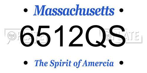 6512QS Massachusetts License Plate