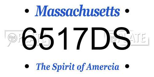 6517DS Massachusetts License Plate