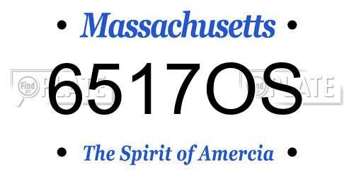 6517OS Massachusetts License Plate