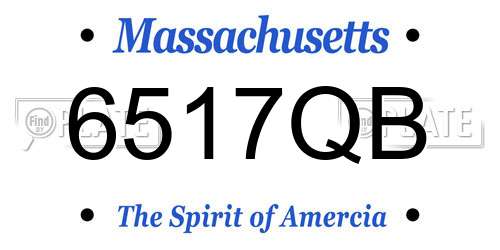 6517QB Massachusetts License Plate