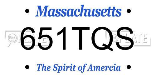 651TQS Massachusetts License Plate