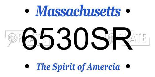 6530SR Massachusetts License Plate