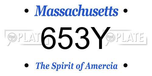 653Y Massachusetts License Plate