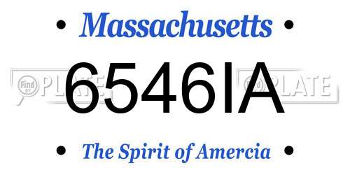6546IA Massachusetts License Plate