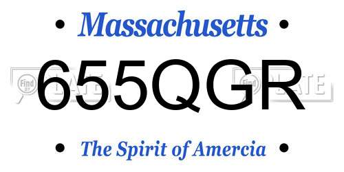 655QGR Massachusetts License Plate