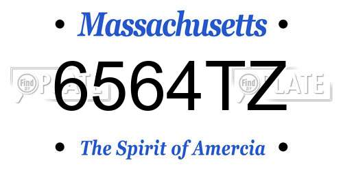 6564TZ Massachusetts License Plate