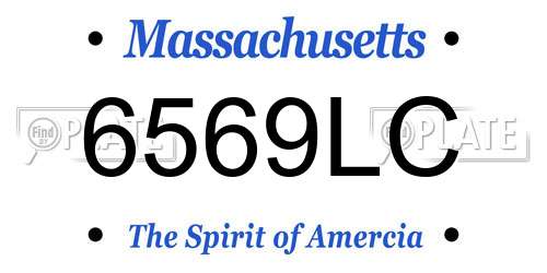 6569LC Massachusetts License Plate