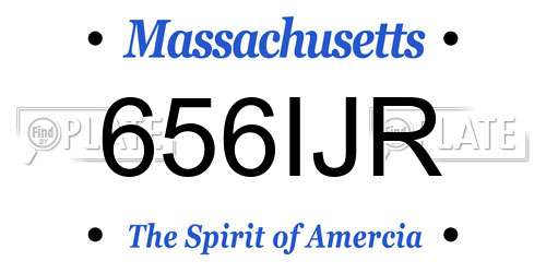 656IJR Massachusetts License Plate