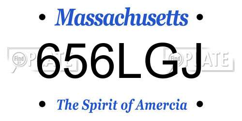 656LGJ Massachusetts License Plate
