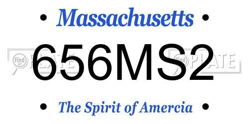 656MS2 Massachusetts License Plate