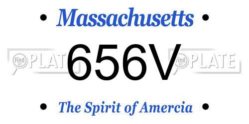 656V Massachusetts License Plate