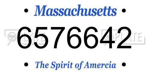6576642 Massachusetts License Plate