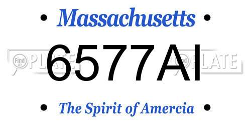 6577AI Massachusetts License Plate