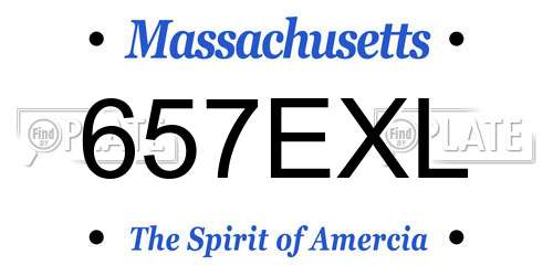 657EXL Massachusetts License Plate