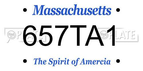657TA1 Massachusetts License Plate