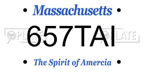 657TAI Massachusetts License Plate