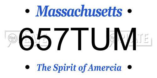 657TUM Massachusetts License Plate