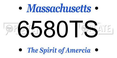 6580TS Massachusetts License Plate